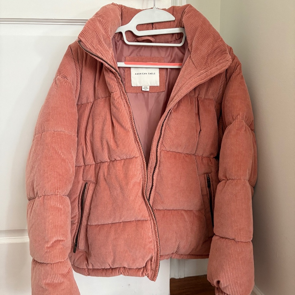 American Eagle Corduroy Puffer Jacket